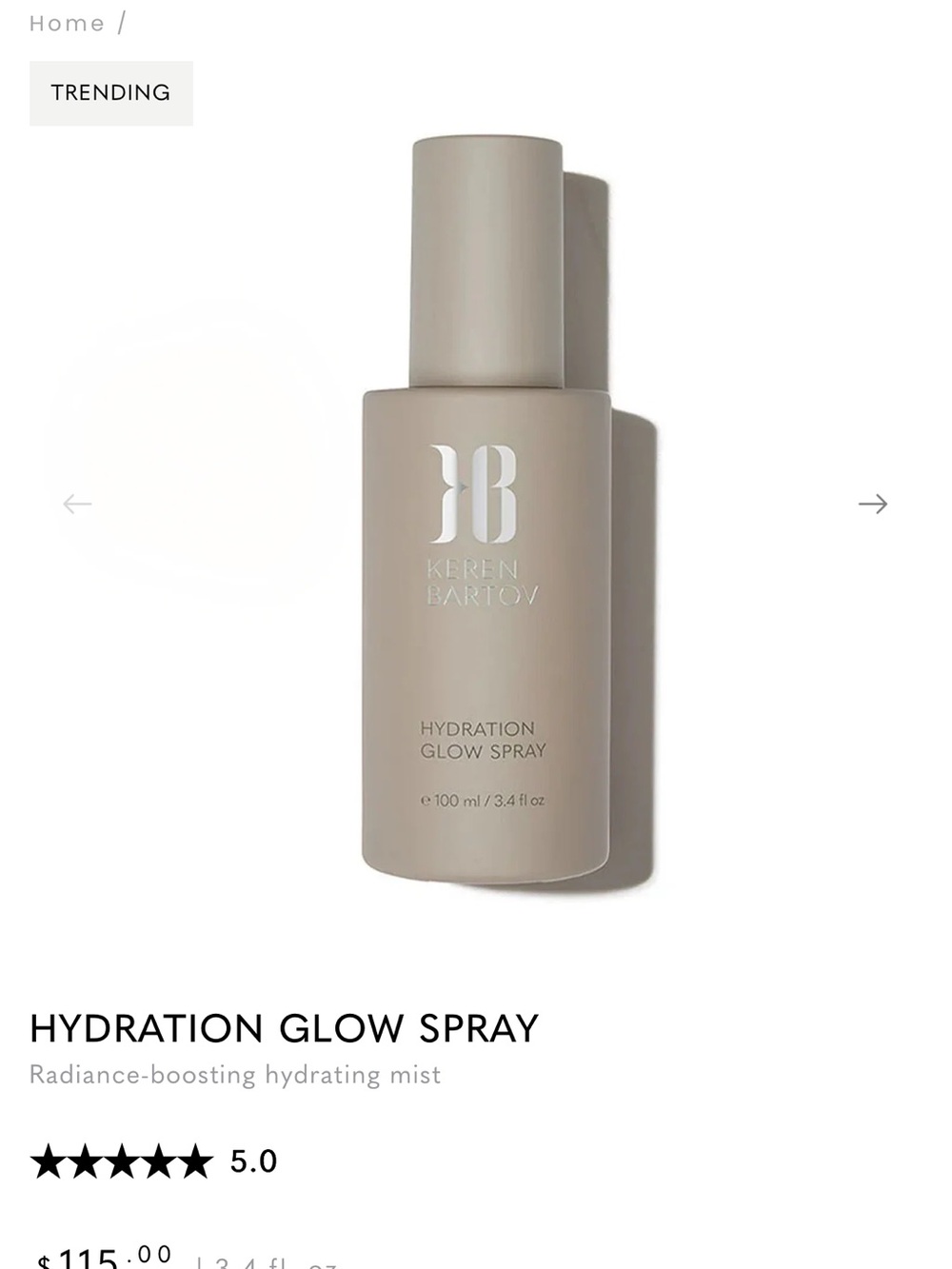 Keren Bartov Hydration Glow Spray
